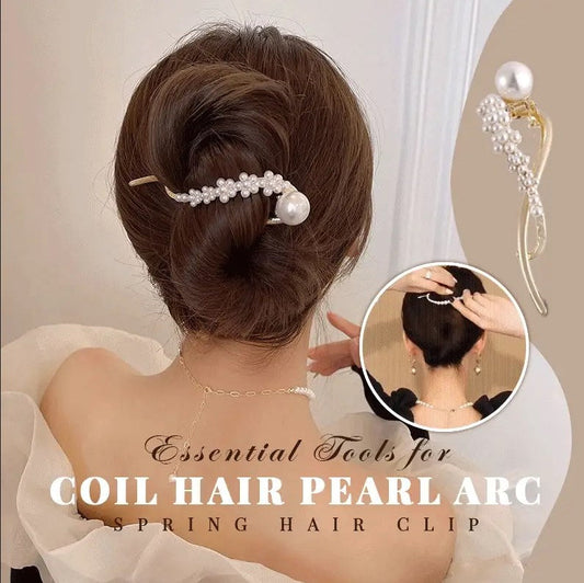 Parel Gebogen Haarclip - 9 Stijlen, Elegant, Stijlvol, Stevig