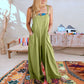 💝Mouwloze jumpsuit met wijde pijpen en zakken voor dames