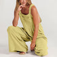 💝Mouwloze jumpsuit met wijde pijpen en zakken voor dames