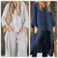 🌸Speciale prijs🌸🌞Vrouwen baggy pocket v-hals 2-delige set👚