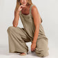 💝Mouwloze jumpsuit met wijde pijpen en zakken voor dames