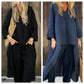 🌸Speciale prijs🌸🌞Vrouwen baggy pocket v-hals 2-delige set👚