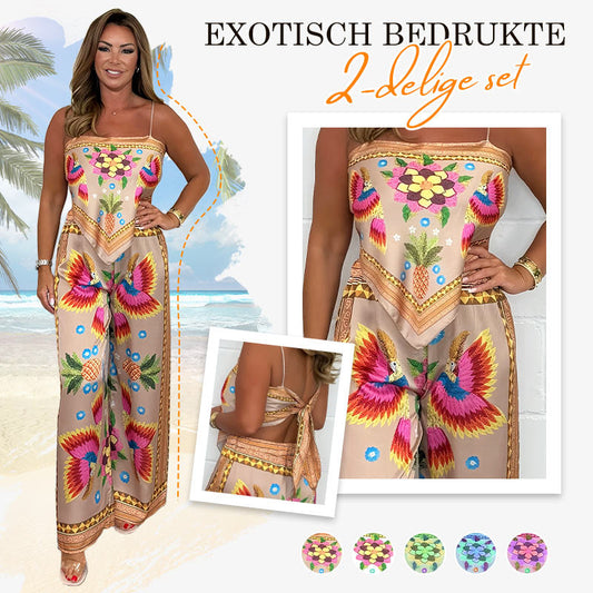 🔥 50% korting Zomer Uitverkoop🔥Dames Exotisch Bedrukte 2-Delige Set