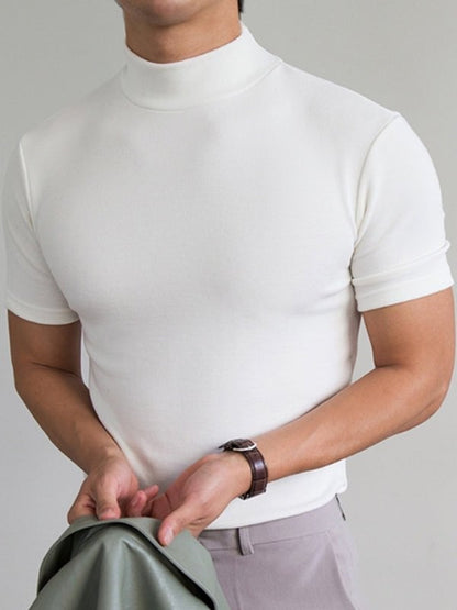 🎁2024 Nieuwjaar Hete Uitverkoop🎁High Neck Slim Fit T-shirt voor Mannen