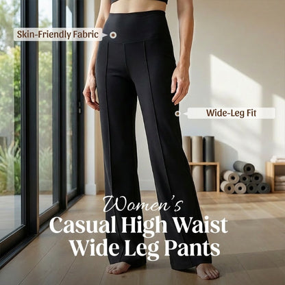 🥳Uitverkoop 2026🧘‍♀️Hoge taille wijde broek voor dames – Zachte, rekbare stof die je buik subtiel afslankt! Geschikt voor elk figuur, geeft een slank silhouet.