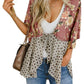 🟌 Bloemenprint kimono-vesten voor dames met ruches aan de mouwen, een strik en een losse, zwierige boho-stijl
