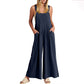 💝Mouwloze jumpsuit met wijde pijpen en zakken voor dames