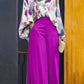Dames Bloemen Overhemd en Wijde Broek Set