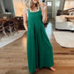 💝Mouwloze jumpsuit met wijde pijpen en zakken voor dames