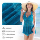 🏖️Hot Sale 50% korting💕 Dames tweedelig badpak: top met V-hals en kanten afwerking + boyshorts