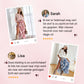 Top met ronde hals & bedrukte rok met riem