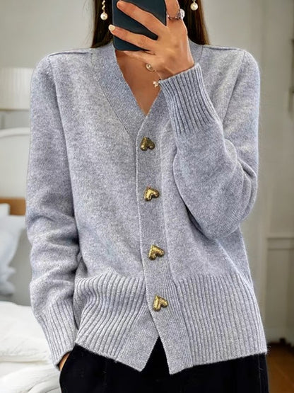 💥Uitverkoop 49% korting💕 Dames Casual Garen Wollen Knoop Vest