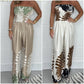 Sexy zomerprint losvallende strapless jumpsuit voor dames💖