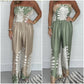 Sexy zomerprint losvallende strapless jumpsuit voor dames💖