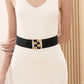 【Directe verkoop vanuit de fabriek】Vintage gouden gesp hoge elastische leren riem voor dames