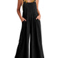 💝Mouwloze jumpsuit met wijde pijpen en zakken voor dames