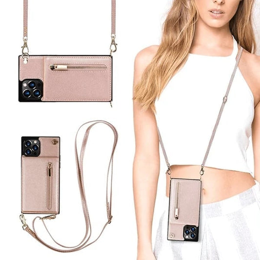 Crossbody Portemonneehoesje Voor iPhone Met Kaarthouder