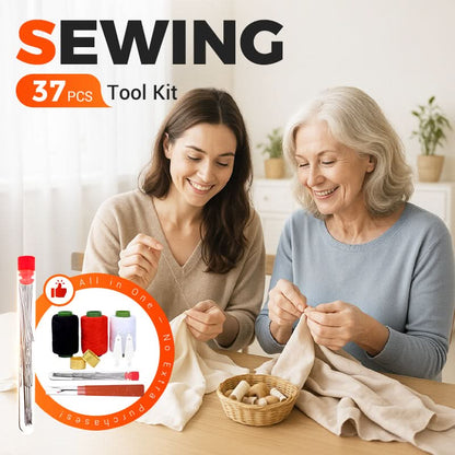 🧵 Perfect cadeau voor creatievelingen - 37-delige naaidoos - Voor het renoveren en maken van kleding