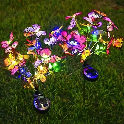 🦋 Zonnepanellampen voor buitengebruik in de vorm van vlinders💐