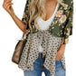 🟌 Bloemenprint kimono-vesten voor dames met ruches aan de mouwen, een strik en een losse, zwierige boho-stijl