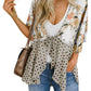 🟌 Bloemenprint kimono-vesten voor dames met ruches aan de mouwen, een strik en een losse, zwierige boho-stijl