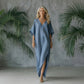 Casual maxi-jurk met V-hals voor dames