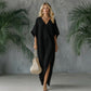 Casual maxi-jurk met V-hals voor dames