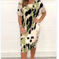 Ronde Hals Losse Casual Luipaardprint Jurk