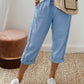 Zomerbroek in caprilengte voor dames met kanten details