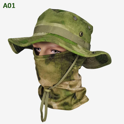 🎁2026 Nieuw binnen 48% KORTING💥2-in-1 camouflage vissershoed en masker nek wrap