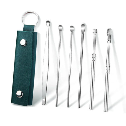 Draagbare Screw Earpick 6-delige set