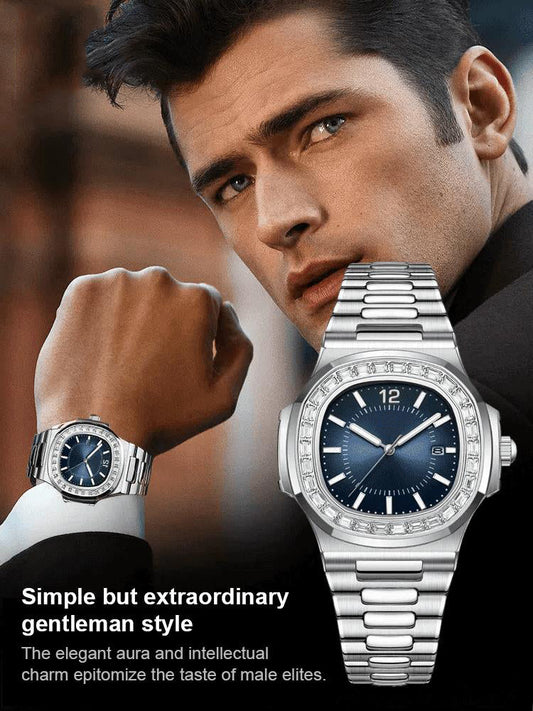 Vierkant Luxe Waterdicht Quartz Horloge voor Mannen