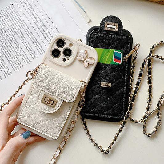 Stijlvol Telefoonhoesje met Crossbodyketting en Kaarthouder