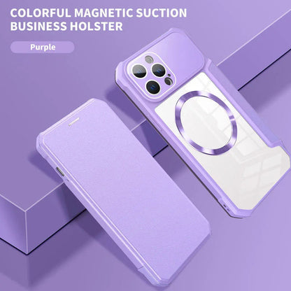 Magnetische Flip Hoesje voor iPhone met Kaartsleuf