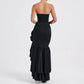 Sexy strapless jurk met onregelmatige zoom voor dames 💃