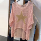 Damesmode Rond Hals Gebreide Visnet Top