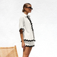 Dames Zomer Shirt Top Met Hoge Taille Shorts Casual 2-Delige Set