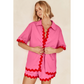 Dames Zomer Shirt Top Met Hoge Taille Shorts Casual 2-Delige Set