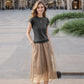 Elegante top & lange rok tweedelige damesset