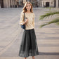 Elegante top & lange rok tweedelige damesset