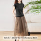 Elegante top & lange rok tweedelige damesset