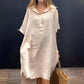 Oversized Overhemd Midi Jurk met Zak