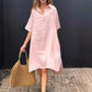 Oversized Overhemd Midi Jurk met Zak
