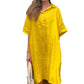 Oversized Overhemd Midi Jurk met Zak