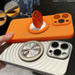 Magnetisch telefoonhoesje met ribbelpatroon en standaard