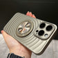 Magnetisch telefoonhoesje met ribbelpatroon en standaard