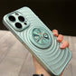 Magnetisch telefoonhoesje met ribbelpatroon en standaard