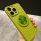 Magnetisch telefoonhoesje met ribbelpatroon en standaard