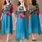 🌷Uitverkoop 49% korting🔥Elegante damesjurk met bloemenprint en grote maten