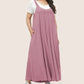 Jumpsuit met brede benen en verstelbare bandjes